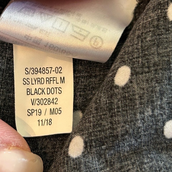 Waist-Defined Ruffle-Sleeve Dress by Old Navy Size Small - Black & White Dots 🖤🤍 - Picture 8 of 10